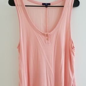New GAP Blush Tank with Tulip Detail Back, Size XL